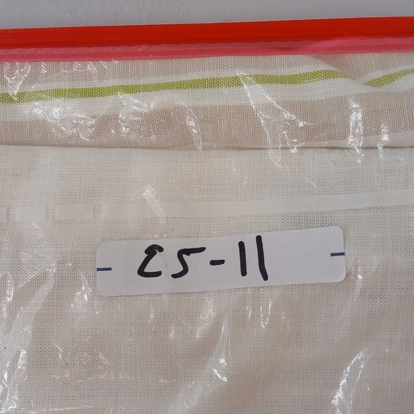 A New Day Midi Skirt Side Slit Womens Medium Tan White Stripe Elastic Back - Picture 8 of 8